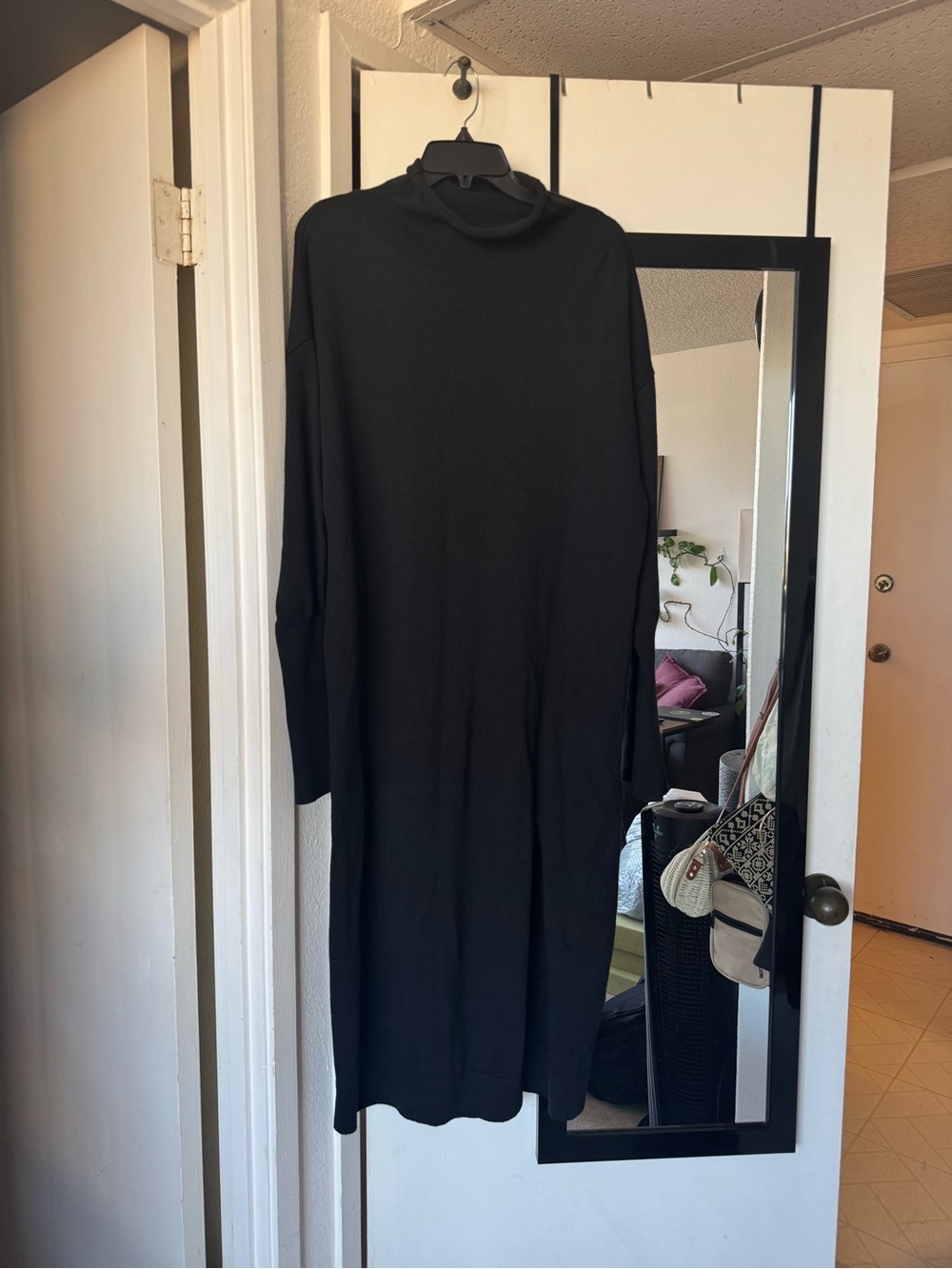Black Aritzia Wilfred Merino wool sweater dress